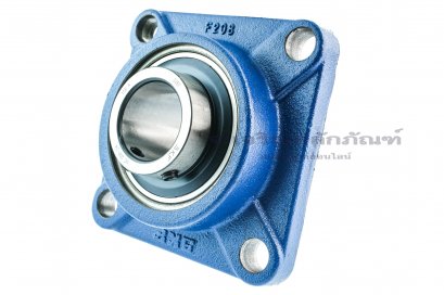 ตลับลูกปืนตุ๊กตาหน้าแปลนสี่เหลี่ยม หน่วยนิ้ว Square Flanged Ball Bearing Unit SKF รุ่น F208/UC208-24/UCF208-24 สำหรับเพลาขนาด 1.1/2&quot; ( 38.1 mm )