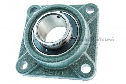 ตลับลูกปืนตุ๊กตาหน้าแปลนสี่เหลี่ยม Square Flanged Ball Bearing Unit NTN รุ่น F210/UC210/UCF210D1  สำหรับเพลามิล ขนาด 50 mm