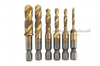 ดอกต๊าปเกลียว HSS แบบชุด 6 ตัวชุด