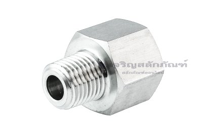 ข้อต่อตรงสแตนเลส (เกลียวนอก x เกลียวใน) 1/4&quot;-18 NPTx 3/8&quot;-18 NPT ข้อต่อลด-ข้อต่อเพิ่ม
