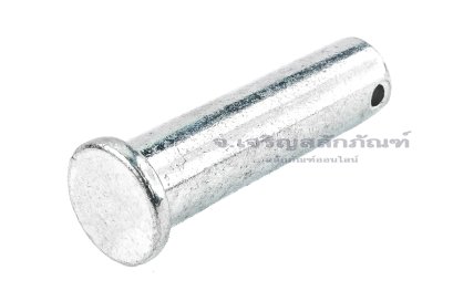 สลักหัวแบนกลม-ปิ๊นหัวแบน (Steel Clevis Pin) ขนาด 16x60 เหล็กชุบกาวาไนซ์