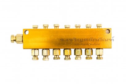 ข้อต่อรวม - หัวจ่ายจารบีน้ำมันหล่อลื่นแบบตาไก่เสียบสาย 8 ทาง รูเข้า 6 mm x รูออก 4 mm