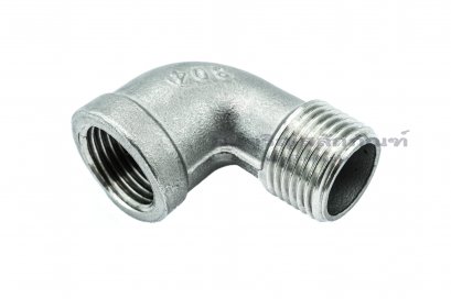 ข้อต่องอ 90°สแตนเลส ผม. (เกลียวนอก x เกลียวใน) 1/2"x1/2"