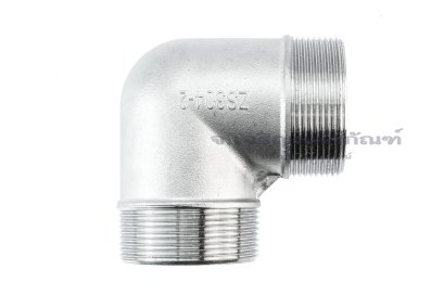 ข้อต่องอ 90° สแตนเลส 304 (เกลียวนอก x เกลียวนอก) 2" x 2"