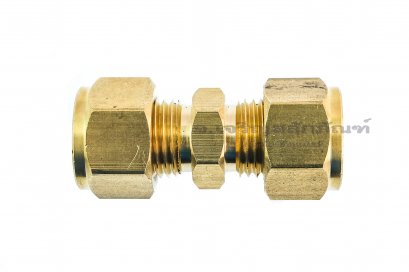 ข้อต่อตรงตาไก่ทองเหลือง (เสียบสาย x เสียบสาย) 3/8&quot;x3/8&quot;