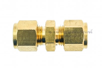 ข้อต่อตรงตาไก่ทองเหลือง (เสียบสาย x เสียบสาย) 5/16&quot;x5/16&quot;