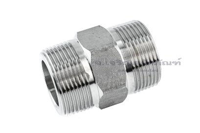 ข้อต่อตรงนิปเปิ้ลสแตนเลส 304 (เกลียวนอก x เกลียวนอก) ขนาด 1.1/4&quot; x 1.1/4&quot; NPT รุ่นหนาพิเศษ