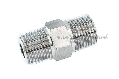 ข้อต่อตรงนิปเปิ้ลสแตนเลส 304 (เกลียวนอก x เกลียวนอก) ขนาด 1/2&quot; x 1/2&quot; NPT รุ่นหนาพิเศษ