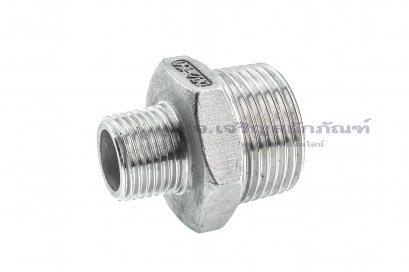 ข้อต่อตรงลด ข้อต่อเพิ่ม สแตนเลส (เกลียวนอก x เกลียวนอก) ขนาด 1&quot; x 1/2&quot;