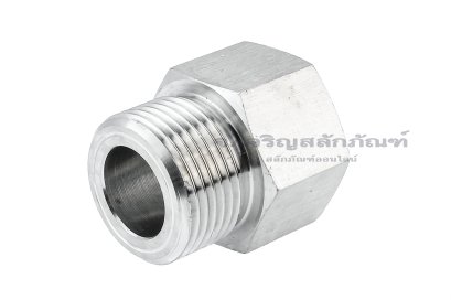 ข้อต่อตรงสแตนเลส (เกลียวนอก x เกลียวใน) 1&quot;-11 BSPF x 1&quot;-11.5 NPT ข้อต่อแปลง