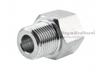 ข้อต่อตรงสแตนเลส (เกลียวนอก x เกลียวใน) 3/8&quot;-18 NPT x 3/8&quot;-19 BSPF ข้อต่อแปลง