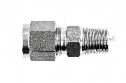 ข้อต่อตาไก่สแตนเลสเกรด 316 (เกลียวนอก x เสียบสาย) 1/4&quot;x3/8 mm