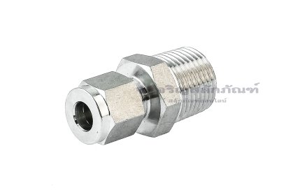 ข้อต่อตาไก่สแตนเลสเกรด 316 (เกลียวนอก x เสียบสาย) 1/2&quot;x8 mm