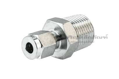 ข้อต่อตาไก่สแตนเลสเกรด 316 (เกลียวนอก x เสียบสาย) 1/2&quot;x6 mm