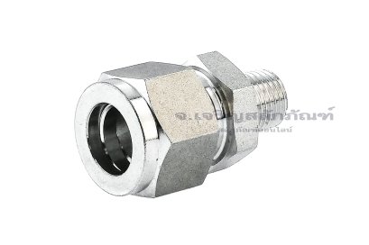 ข้อต่อตาไก่สแตนเลสเกรด 316 (เกลียวนอก x เสียบสาย) 1/4&quot;x14 mm