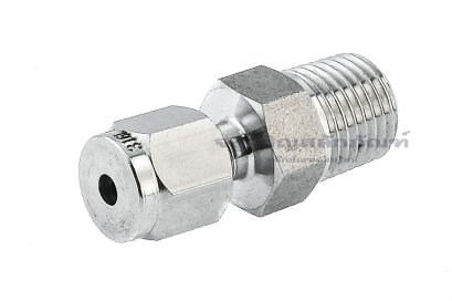 ข้อต่อตาไก่สแตนเลสเกรด 316 (เกลียวนอก x เสียบสาย) 1/4&quot;x3 mm