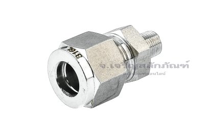 ข้อต่อตาไก่สแตนเลสเกรด 316 (เกลียวนอก x เสียบสาย) 1/8&quot;x12 mm
