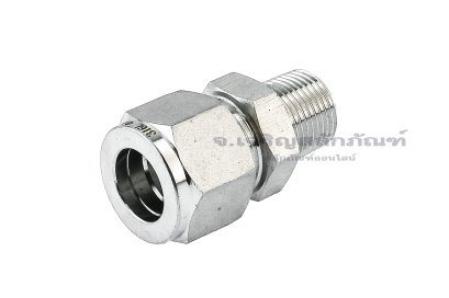 ข้อต่อตาไก่สแตนเลสเกรด 316 (เกลียวนอก x เสียบสาย) 3/8&quot;x14 mm