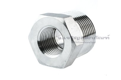 ข้อต่อลดเหลี่ยมสแตนเลส (เกลียวนอก x เกลียวใน) ขนาด 1&quot;-11.5 NPT x 1/2&quot;-14 NPT