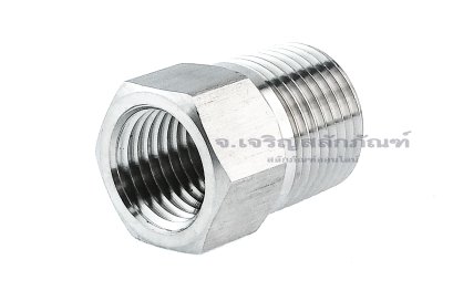 ข้อต่อลดเหลี่ยมสแตนเลส (เกลียวนอก x เกลียวใน) ขนาด 3/8&quot;-18 NPT x 1/4&quot;-18 NPT