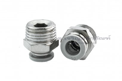 ข้อต่อลมเกลียวแป๊ป (เกลียวนอก x เสียบสาย) ขนาด 1/2&quot; x 10 mm