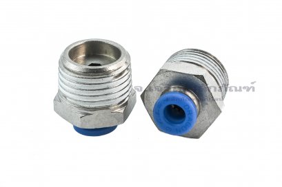 ข้อต่อลมเกลียวแป๊ป (เกลียวนอก x เสียบสาย) ขนาด 1/2&quot; x 6 mm