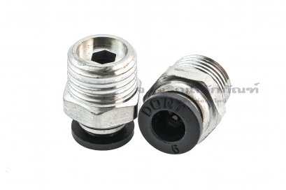 ข้อต่อลมเกลียวแป๊ป (เกลียวนอก x เสียบสาย) ขนาด 1/4&quot; x 6 mm