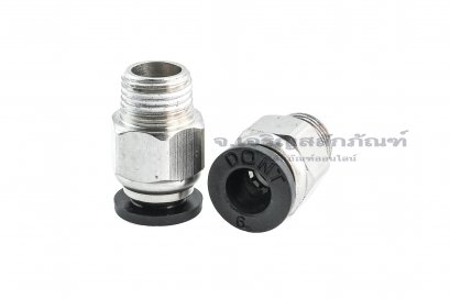 ข้อต่อลมเกลียวแป๊ป (เกลียวนอก x เสียบสาย) ขนาด 1/8&quot; x 6 mm