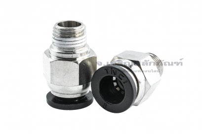 ข้อต่อลมเกลียวแป๊ป (เกลียวนอก x เสียบสาย) ขนาด 1/8&quot; x 8 mm