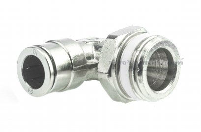 ข้อต่อลมแบบงอ 90° (เกลียวนอก x เสียบสาย) ขนาด 1/2&quot; x 10 mm