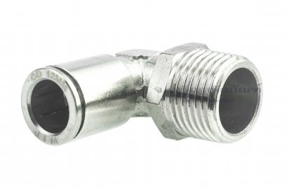 ข้อต่อลมแบบงอ 90° (เกลียวนอก x เสียบสาย) ขนาด 1/2&quot; x 12 mm