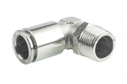 ข้อต่อลมแบบงอ 90° (เกลียวนอก x เสียบสาย) ขนาด 3/8&quot; x 12 mm