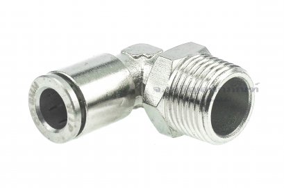 ข้อต่อลมแบบงอ 90° (เกลียวนอก x เสียบสาย) ขนาด 3/8&quot; x 8 mm