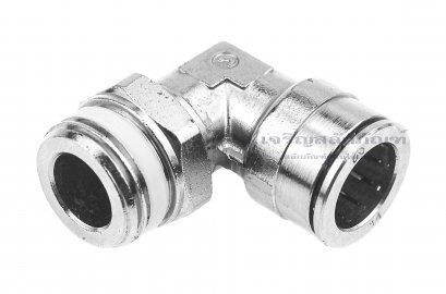 ข้อต่อลมแบบงอ 90° (เกลียวนอก x เสียบสาย) ขนาด 1/2&quot; x 14 mm