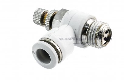 ข้อต่อวาล์วคอนโทรล ข้อต่อปรับลมเกลียวแป๊ป (เกลียวนอก x เสียบสาย) ขนาด 1/4&quot;x 8 mm