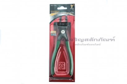 คีมหนีบแหวนปากตรง  SUNKEY   SKST-7SDI 7&quot; ด้ามเขียว