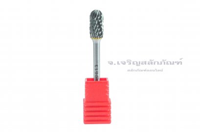 ดอกเจียรคาร์ไบด์ (Tungsten Carbide Grinder Bit) FUKA ทรงกระบอกปลายมน 3-C0613 6x13x3 (โตxยาวxแกน)