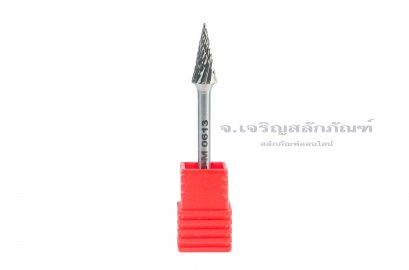ดอกเจียรคาร์ไบด์ (Tungsten Carbide Grinder Bit) FUKA ทรงสามเหลี่ยมแหลม 3-M0613 6x14x3 (โตxยาวxแกน)