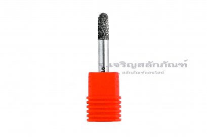 ดอกเจียรคาร์ไบด์ (Tungsten Carbide Grinder Bit) FUKA ทรงกระบอกปลายมน 6-C0616 6x16x6 (โตxยาวxแกน)