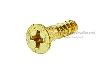 น็อตทองเหลืองเกลียวปล่อยหัวเตเปอร์แฉก M3.5x16 (เบอร์ 6x5/8&quot;)