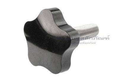 น็อตมือหมุนดอกไม้ แกนสแตนเลส (Star Grip Knob Bolt) ขนาด M16x50 ความโตหัว 61 mm