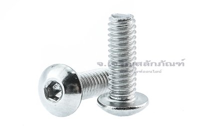 น็อตหัวจมกลมสแตนเลส  #8-32 (เบอร์ 8 เกลียว 32 UNC) ยาว 1/2&quot;