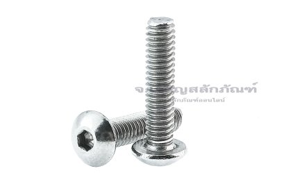น็อตหัวจมกลมสแตนเลส  #8-32 (เบอร์ 8 เกลียว 32 UNC) ยาว 3/4&quot;
