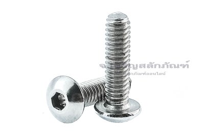 น็อตหัวจมกลมสแตนเลส  #8-32 (เบอร์ 8 เกลียว 32 UNC) ยาว 5/8&quot;