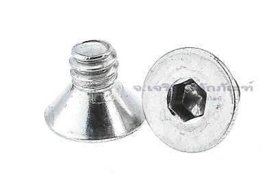 น็อตหัวจมเตเปอร์สแตนเลส #10-24 x 5/16&quot; (เบอร์ 10 เกลียว 24 ยาว 5/16&quot;) วัดความโตเป็นมิลได้ 4.8x7.9 mm