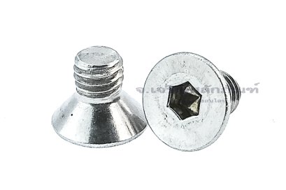 น็อตหัวจมเตเปอร์สแตนเลส #10-32 x 5/16&quot; (เบอร์ 10 เกลียว 32 ยาว 5/16&quot;) วัดความโตเป็นมิลได้ 4.8x7.9 mm