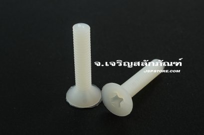 น็อตหัวเตเปอร์แฉกพลาสติก M4x20