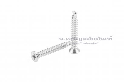 สกรูเกลียวปล่อยปลายสว่านหัวเตเปอร์แฉกสแตนเลส สกรูยิงเมทัลชีท #8x1.1/4&quot; (4.1x31 mm)