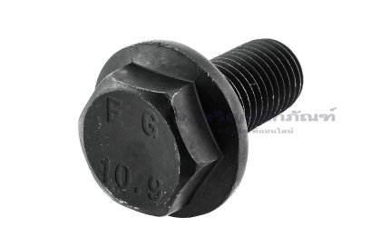 น็อตหัวเหลี่ยมดำแบบติดจาน M16x35 เกรด 10.9 เกลียวตลอด