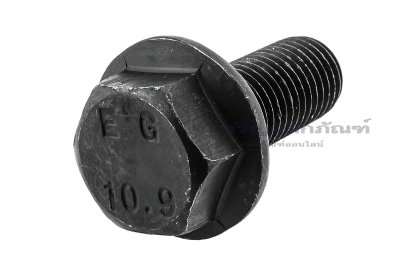 น็อตหัวเหลี่ยมดำแบบติดจาน M16x40 เกรด 10.9 เกลียวตลอด